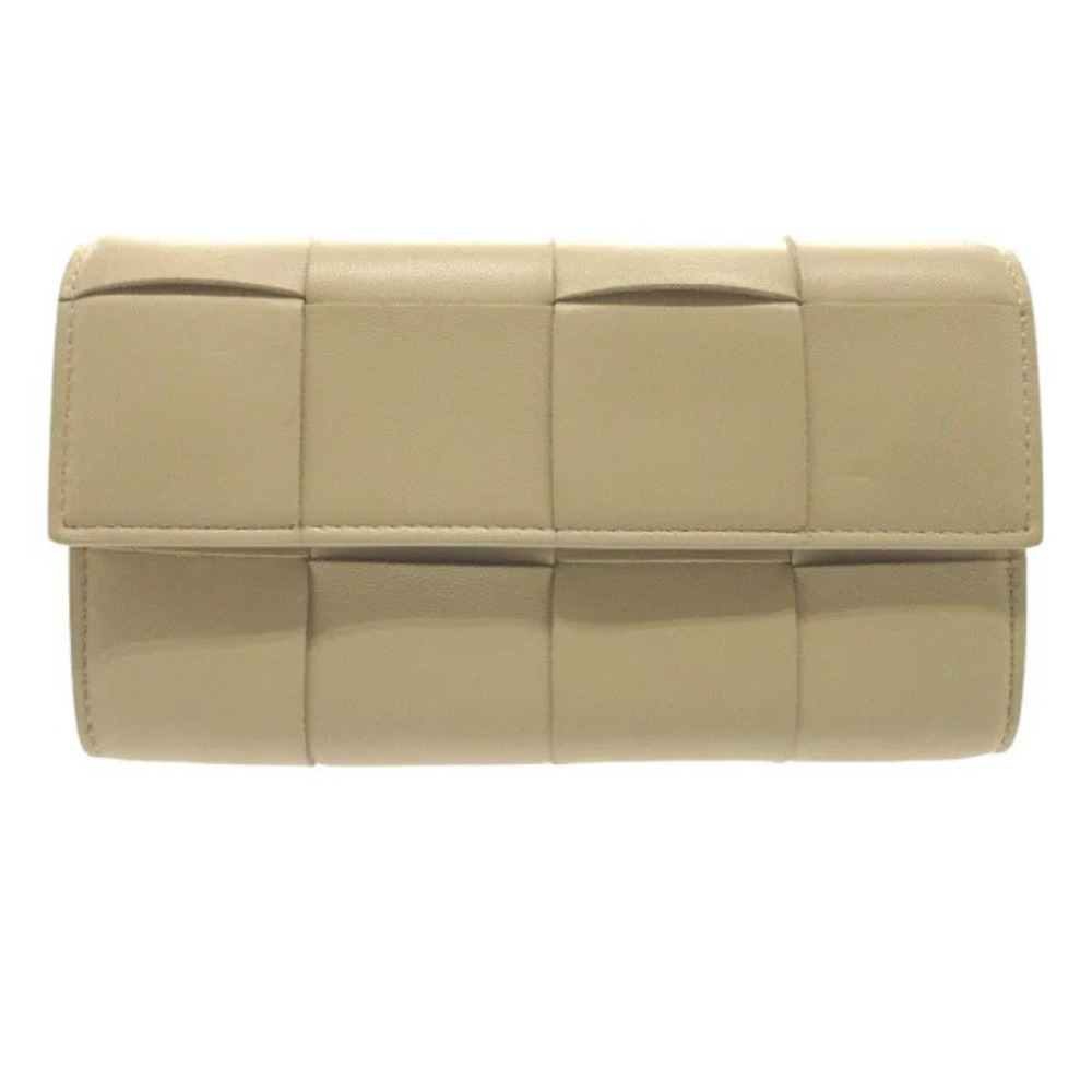 Bottega Veneta Flap Cassette Leather Long Wallet Bottega Veneta